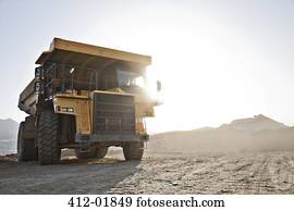 maquinaria, dirigindo, ligado, local