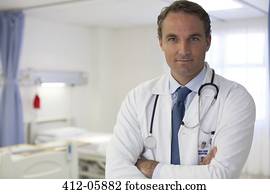 Doctor standing in hospital room