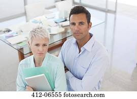 Business people standing together in office