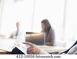 Businessman talking in meeting