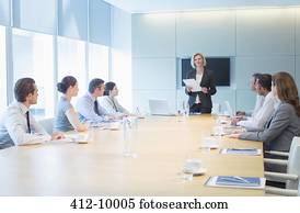 Businesswoman talking in meeting