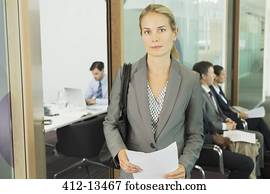 Businesswoman standing in office