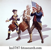 Spirit Of 76 By Archibald M. Willard American Revolution War 1776 Three