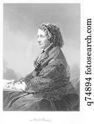 1800s Portrait Harriet Beecher Stowe Novelist Abolitionist