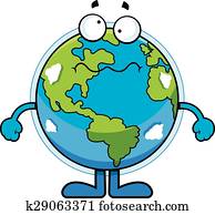 Clip Art of Sick earth cartoon k10420967 - Search Clipart, Illustration ...