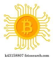 digital, dinero, icono