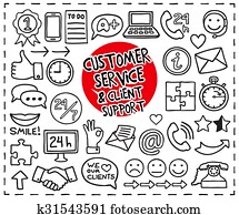 Doodle Customer Service icons Doodle Customer Service icons