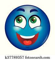 Dreamy emoticon Clipart | k13825762 | Fotosearch