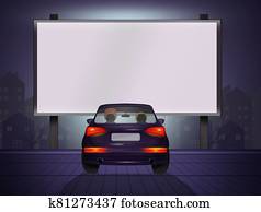 illustration of Drive-in illustration of Drive-in