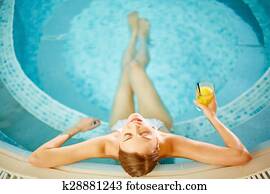 Relaxing in pool Relaxing in pool