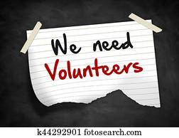 We need Volunteers - note message