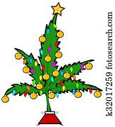 חג המולד, עלה של סיר, עץ