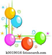 Balloons Border Balloons Border
