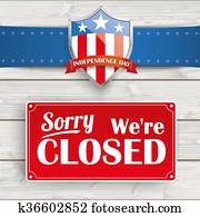 Independence Day Protection Shield Wood Closed Independence Day Protection Shield Wood Closed