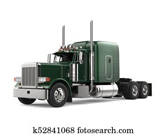 Jungle green big semi - trailer truck Jungle green big semi - trailer truck