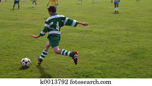 kicking the ball