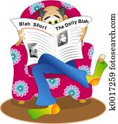 Reading Newspaper Reading Newspaper
