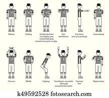 referee american football icon set referee american football icon set