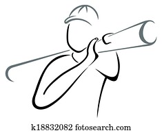 איש, עם, התגלגל, או, מקטרת