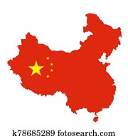 סין, מפה, בלבן, רקע., דוגמה