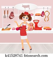 肉屋 イラスト 1000 肉屋 画像 Fotosearch