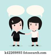 Business women with they are shaking hand