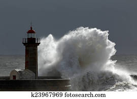 farol, tempestade farol, tempestade