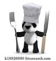 3, baby, panda, kock