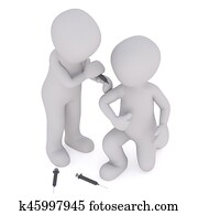 3d, homem, vacina, 4