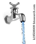 3d Water from tap 3d Water from tap
