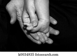 Hands and baby foot Hands and baby foot