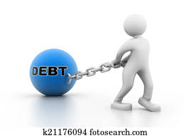 Man carrying debt