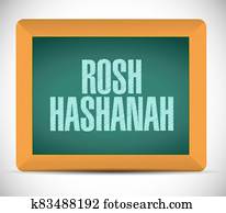 Rosh hashanah sign message illustration design Rosh hashanah sign message illustration design