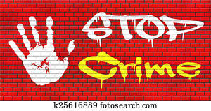stop crime sign stop crime sign