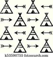 A ネイティブアメリカン 広く 月 マスク シンボル 上に White クリップアート 切り張り イラスト 絵画 集 K Fotosearch