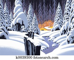 השלג קטע, עם, רפת