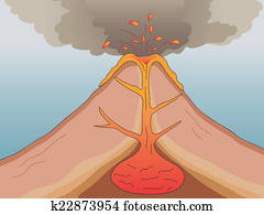 火山 イラスト K Fotosearch