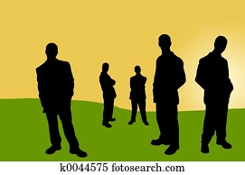 business people shadows