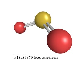 Chemical structure of sulfur dioxide (sulphur dioxide, SO2 Stock Photo ...