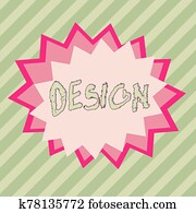 Conceptual hand writing showing Design. Business photo showcasing plan drawing produced to show look function or workings of building Asymmetrical uneven shaped pattern object multicolour design. Conceptual hand writing showing Design. Business photo showcasing plan drawing produced to show look function or workings of building Asymmetrical uneven shaped pattern object multicolour design.