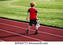 garçon, sur, a, piste, 1