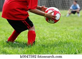 garçons, jouant football