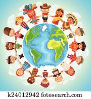 Multicultural character Multicultural character