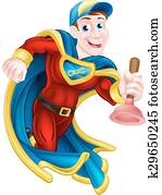 Superhero Plunger Man Superhero Plunger Man