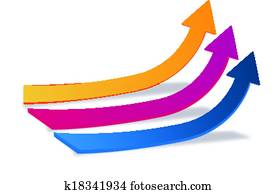 Arrows business growth logo Arrows business growth logo