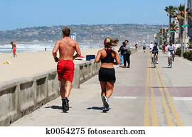 Couple running