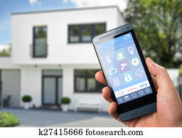 esperto, lar, dispositivo, -, lar, controle