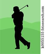 Golfer Silouette Golfer Silouette