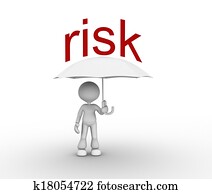 3d man writing risk management Clip Art | k12276221 | Fotosearch