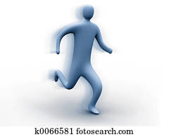 3d, בן אדם רץ